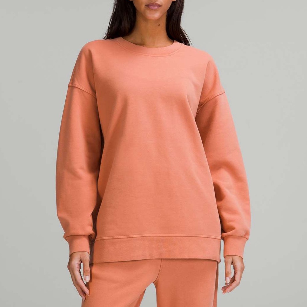 Lululemon Perfectly Oversized Crew Pink Savannah - Size 12